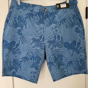 Travis Mathew Blue Leaf Print Men's Shorts